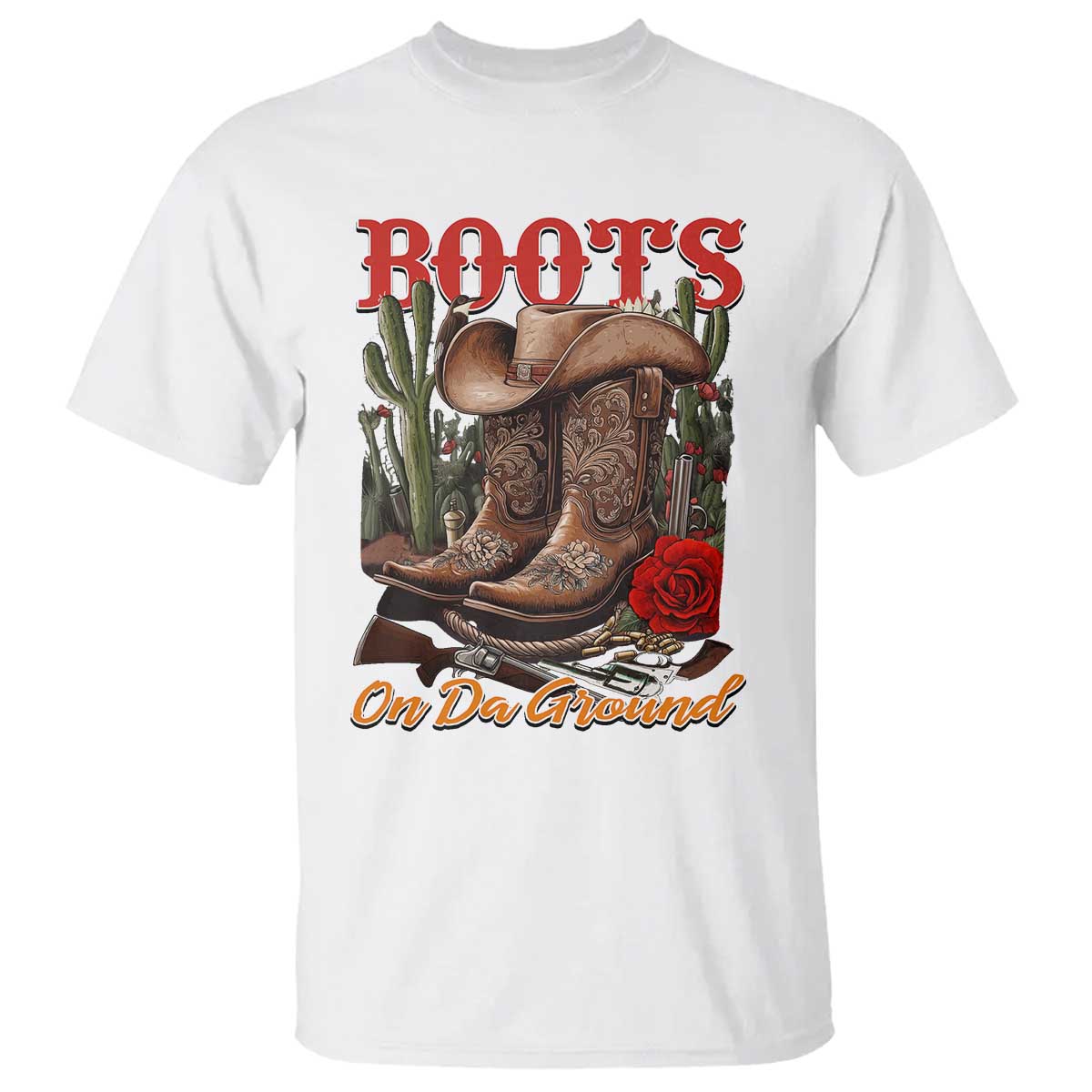 Boots On The Ground T Shirt Cowgirl Line Dance Western Cowboy