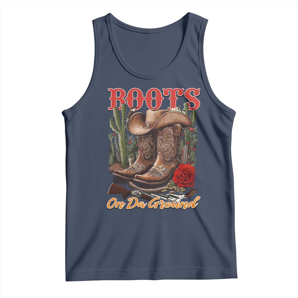 Boots On The Ground Tank Top Cowgirl Line Dance Western Cowboy