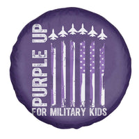 Purple Up For Military Kids Spare Tire Cover American Flag Air Force Military Child Month