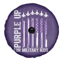Purple Up For Military Kids Spare Tire Cover American Flag Air Force Military Child Month