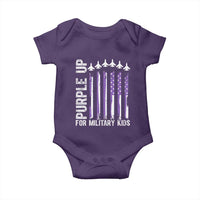 Purple Up For Military Kids Baby Onesie American Flag Air Force Military Child Month