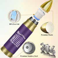 Purple Up For Military Kids Bullet Tumbler American Flag Air Force Military Child Month