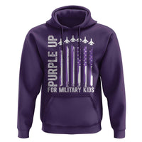 Purple Up For Military Kids Hoodie American Flag Air Force Military Child Month