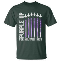 Purple Up For Military Kids T Shirt American Flag Air Force Military Child Month
