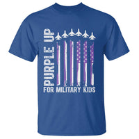 Purple Up For Military Kids T Shirt American Flag Air Force Military Child Month