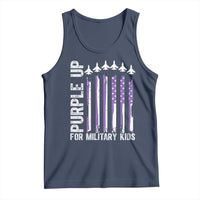 Purple Up For Military Kids Tank Top American Flag Air Force Military Child Month