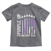 Purple Up For Military Kids Toddler T Shirt American Flag Air Force Military Child Month