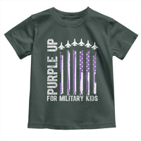 Purple Up For Military Kids Toddler T Shirt American Flag Air Force Military Child Month