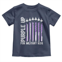 Purple Up For Military Kids Toddler T Shirt American Flag Air Force Military Child Month