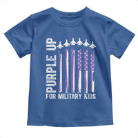 Purple Up For Military Kids Toddler T Shirt American Flag Air Force Military Child Month