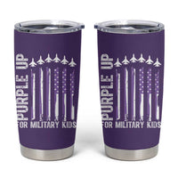 Purple Up For Military Kids Tumbler Cup American Flag Air Force Military Child Month