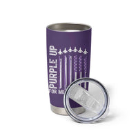 Purple Up For Military Kids Tumbler Cup American Flag Air Force Military Child Month