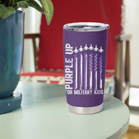Purple Up For Military Kids Tumbler Cup American Flag Air Force Military Child Month