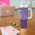 Purple Up For Military Kids Tumbler With Handle American Flag Air Force Military Child Month