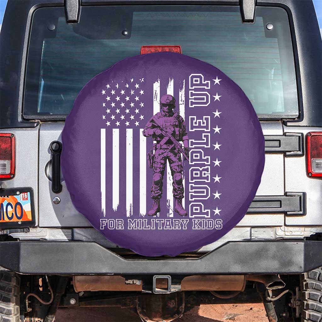 Purple Up For Military Kids Spare Tire Cover Military Child Month