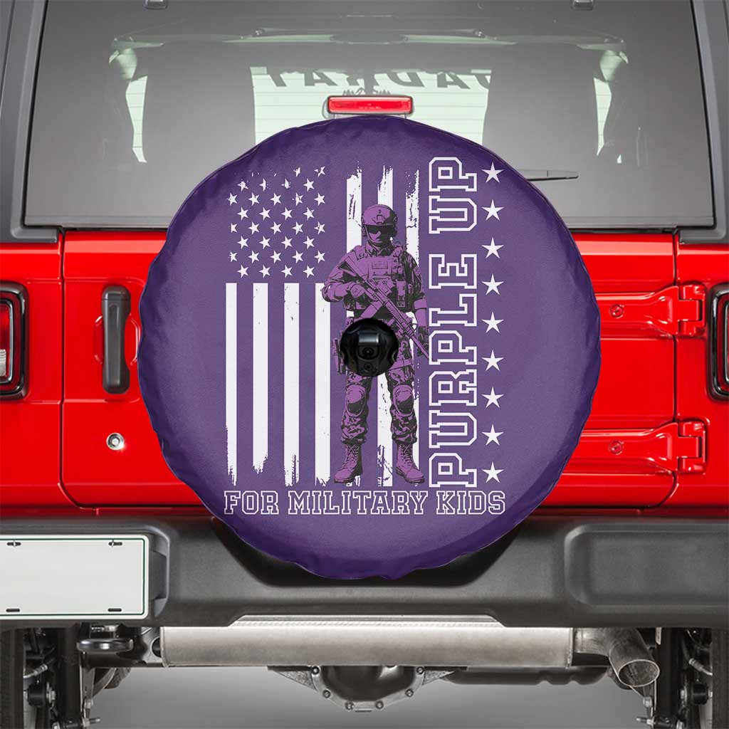 Purple Up For Military Kids Spare Tire Cover Military Child Month