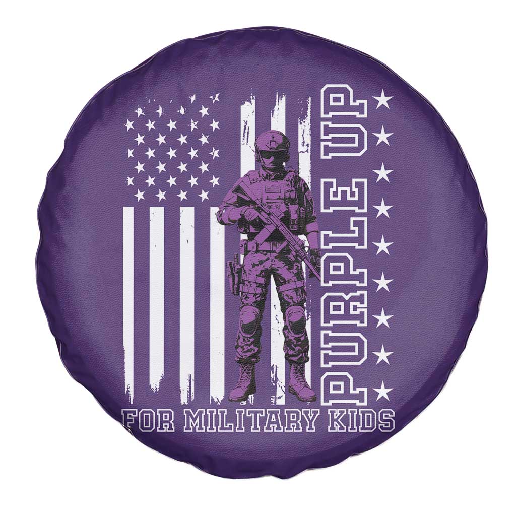Purple Up For Military Kids Spare Tire Cover Military Child Month