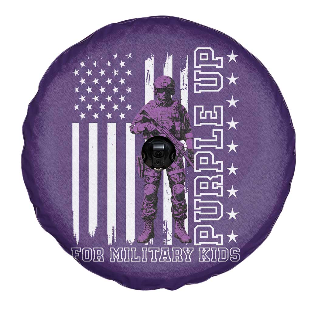 Purple Up For Military Kids Spare Tire Cover Military Child Month