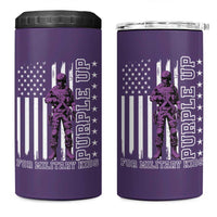 Purple Up For Military Kids 4 in 1 Can Cooler Tumbler Military Child Month