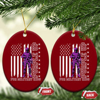 Purple Up For Military Kids Ceramic Ornament Military Child Month - Wonder Print Shop