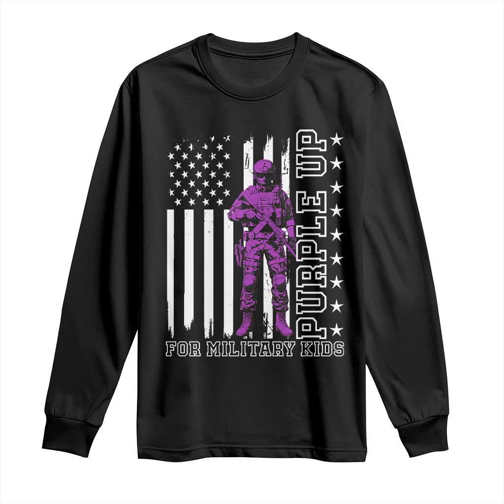 Purple Up For Military Kids Long Sleeve Shirt Military Child Month