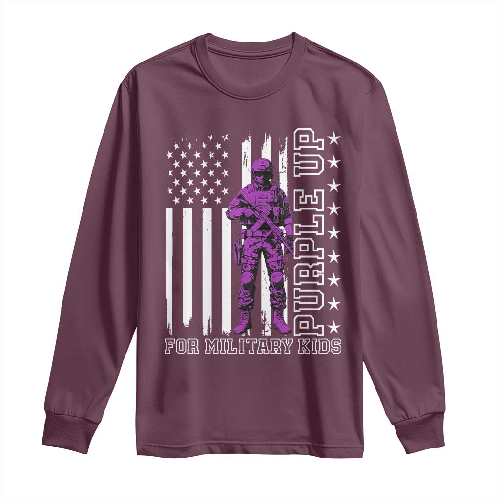 Purple Up For Military Kids Long Sleeve Shirt Military Child Month