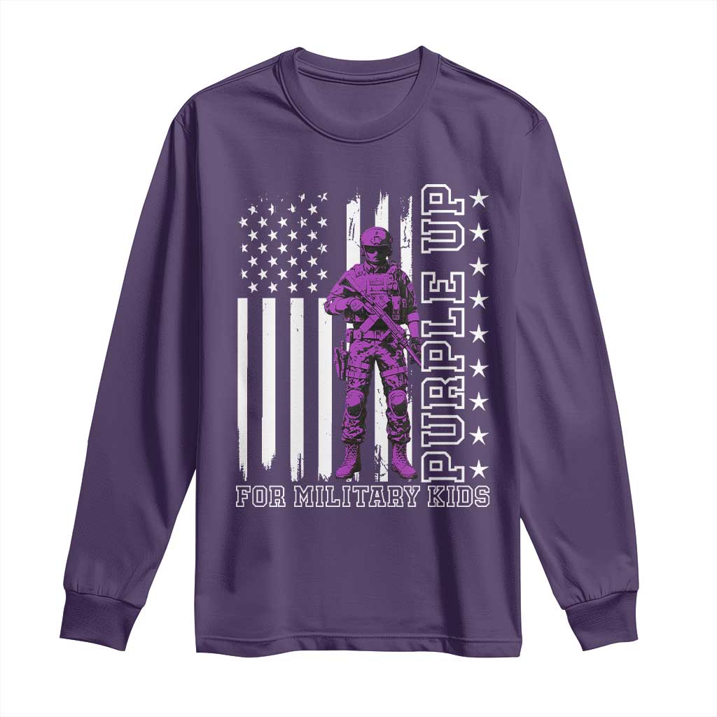 Purple Up For Military Kids Long Sleeve Shirt Military Child Month