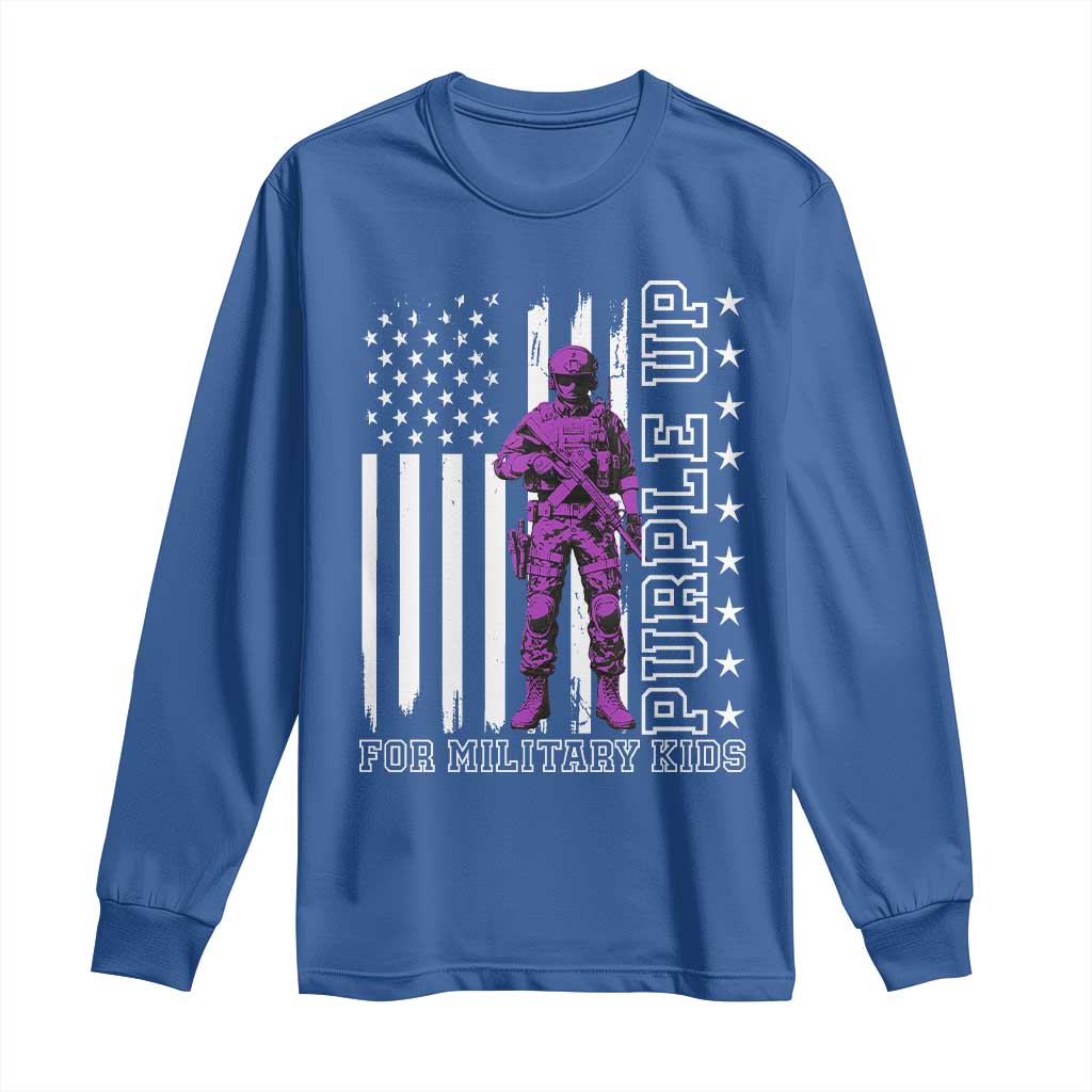 Purple Up For Military Kids Long Sleeve Shirt Military Child Month
