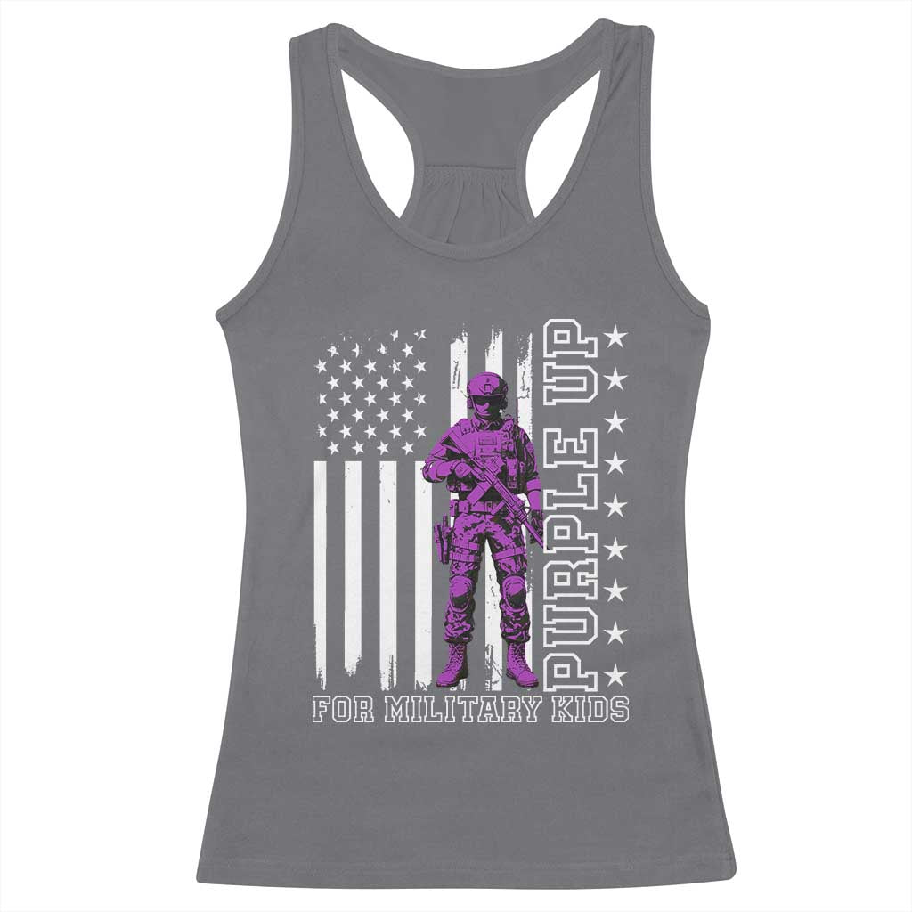 Purple Up For Military Kids Racerback Tank Top Military Child Month