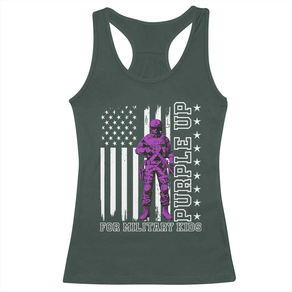 Purple Up For Military Kids Racerback Tank Top Military Child Month