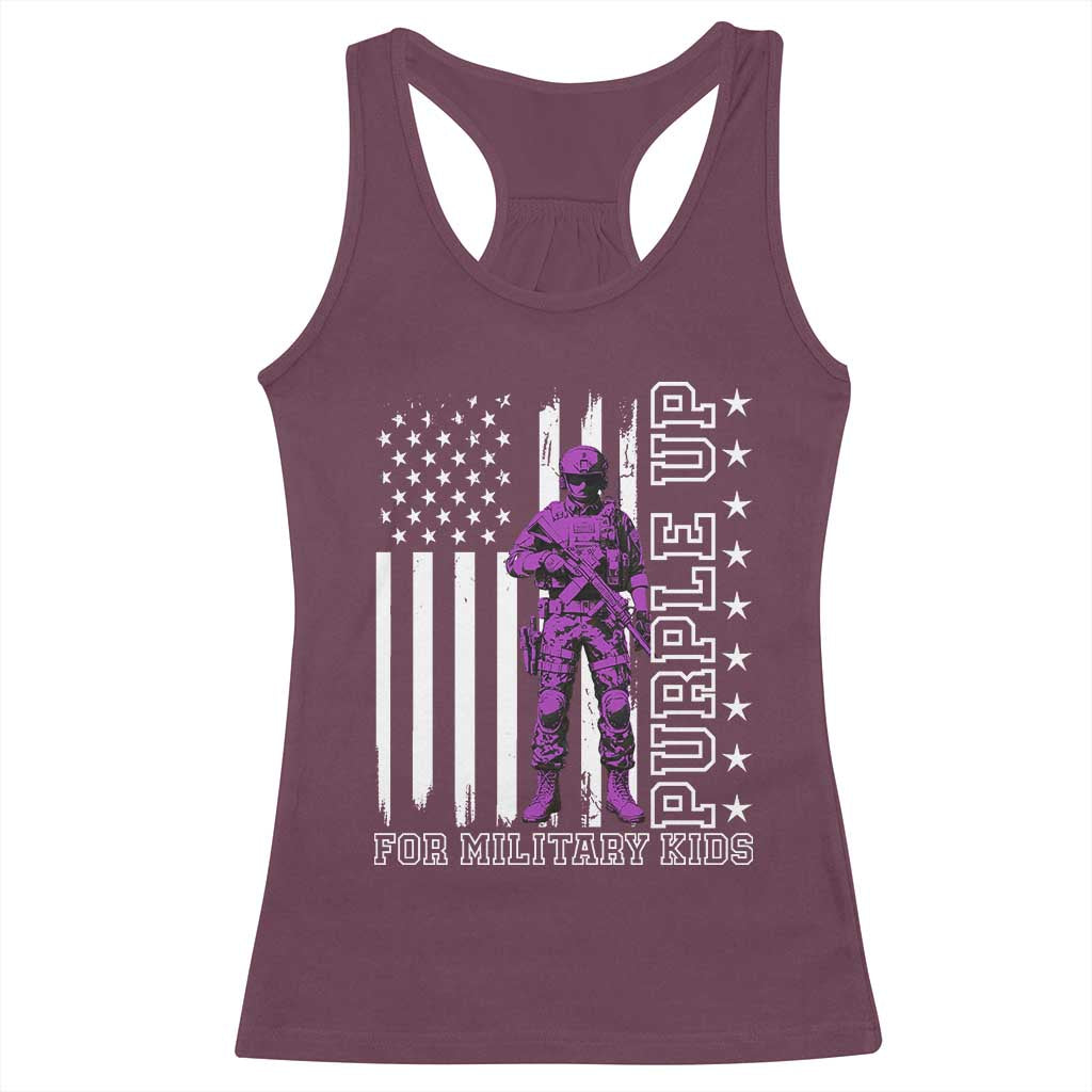Purple Up For Military Kids Racerback Tank Top Military Child Month
