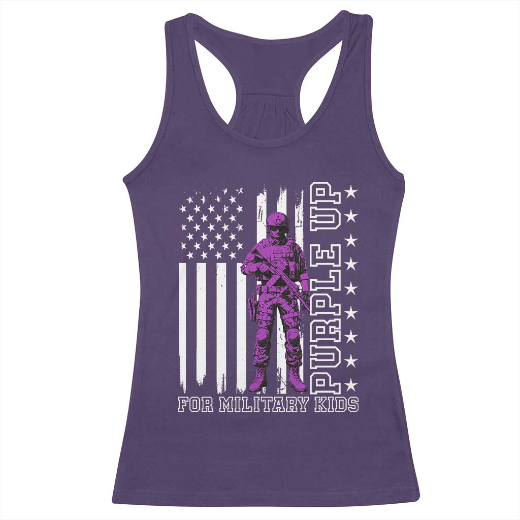 Purple Up For Military Kids Racerback Tank Top Military Child Month