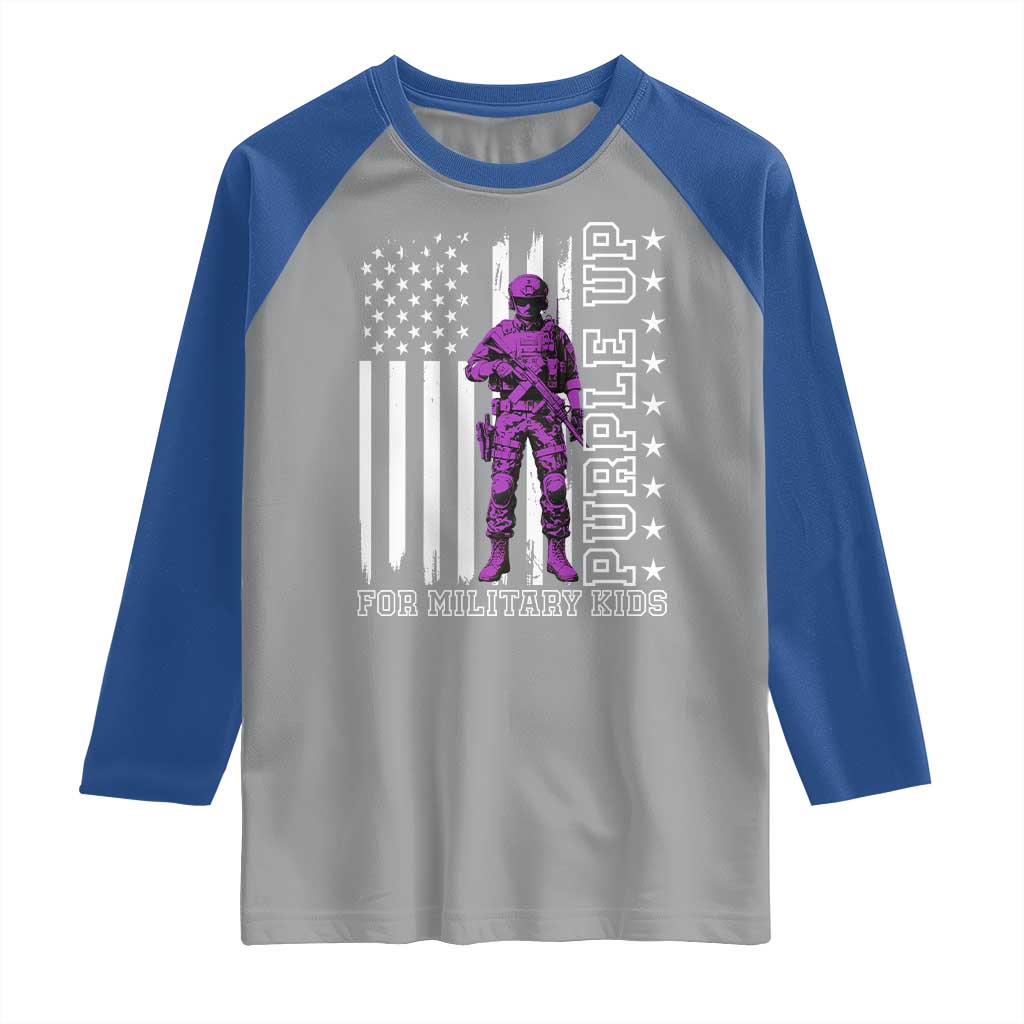 Purple Up For Military Kids Raglan Shirt Military Child Month
