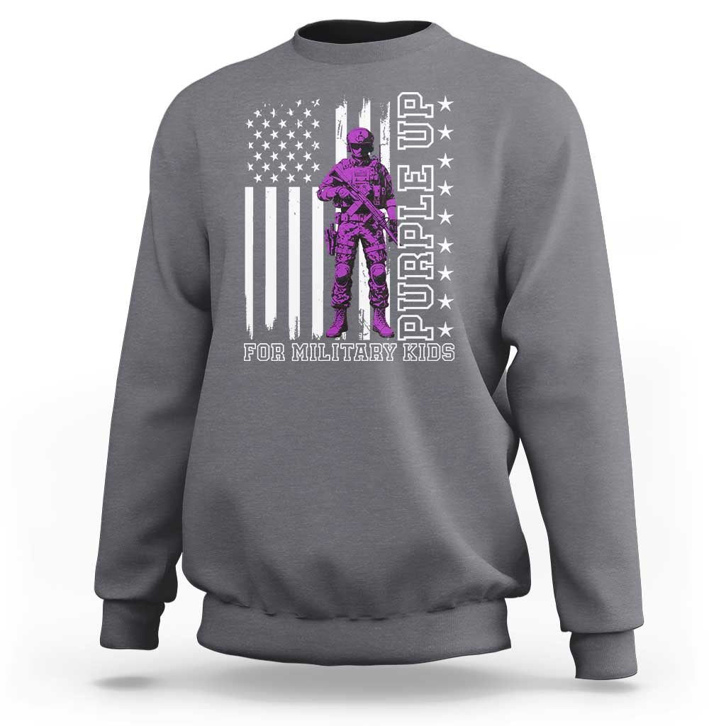 Purple Up For Military Kids Sweatshirt Military Child Month