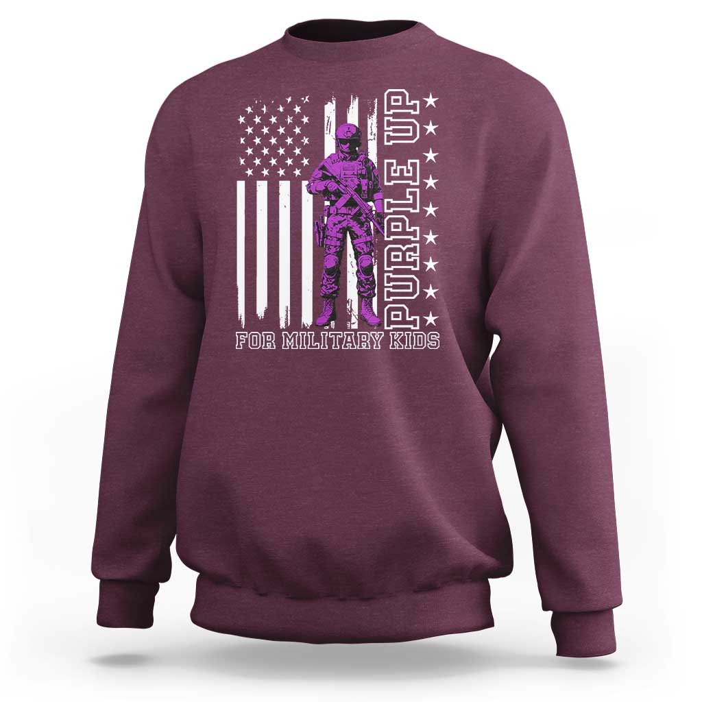 Purple Up For Military Kids Sweatshirt Military Child Month