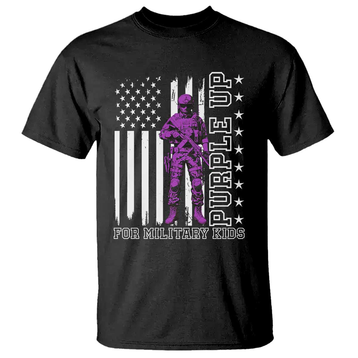 Purple Up For Military Kids T Shirt Military Child Month