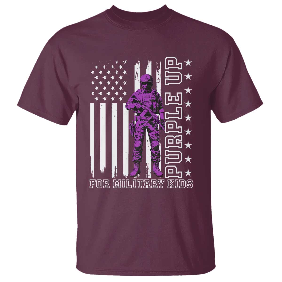 Purple Up For Military Kids T Shirt Military Child Month