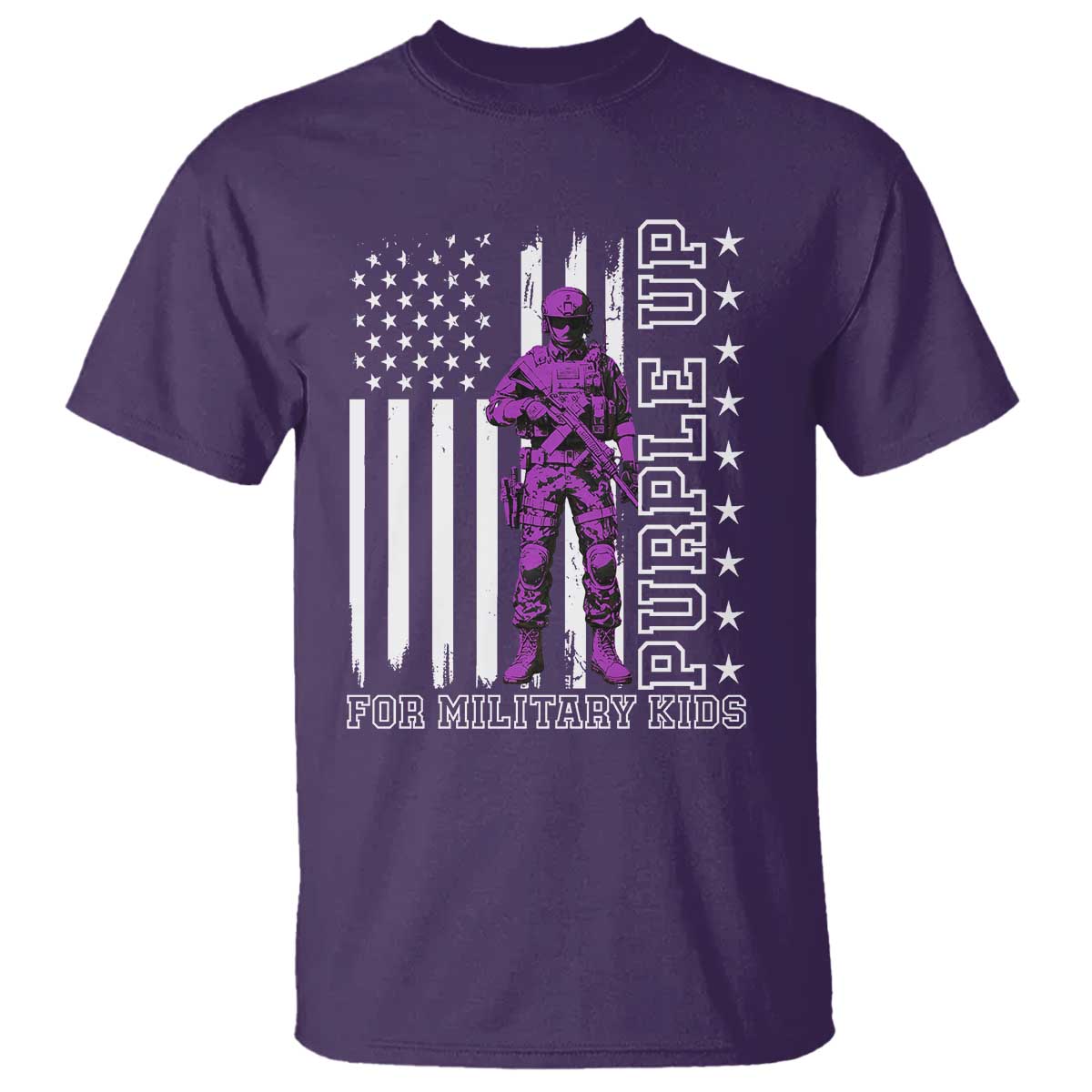 Purple Up For Military Kids T Shirt Military Child Month
