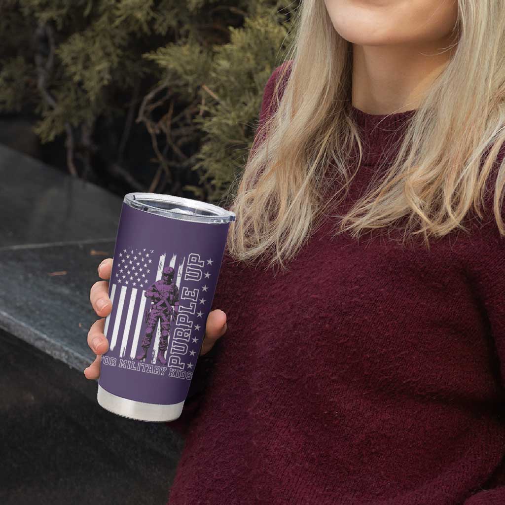 Purple Up For Military Kids Tumbler Cup Military Child Month
