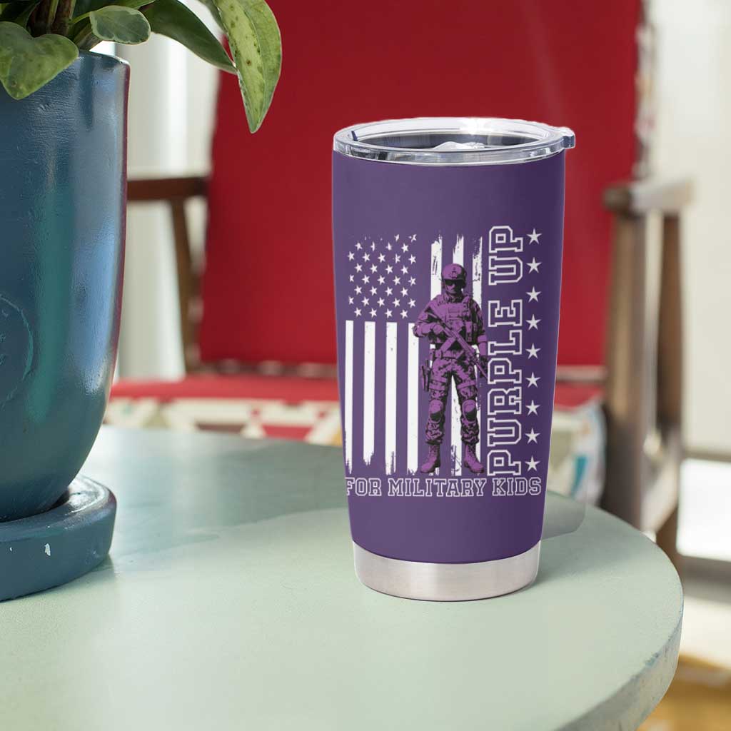 Purple Up For Military Kids Tumbler Cup Military Child Month