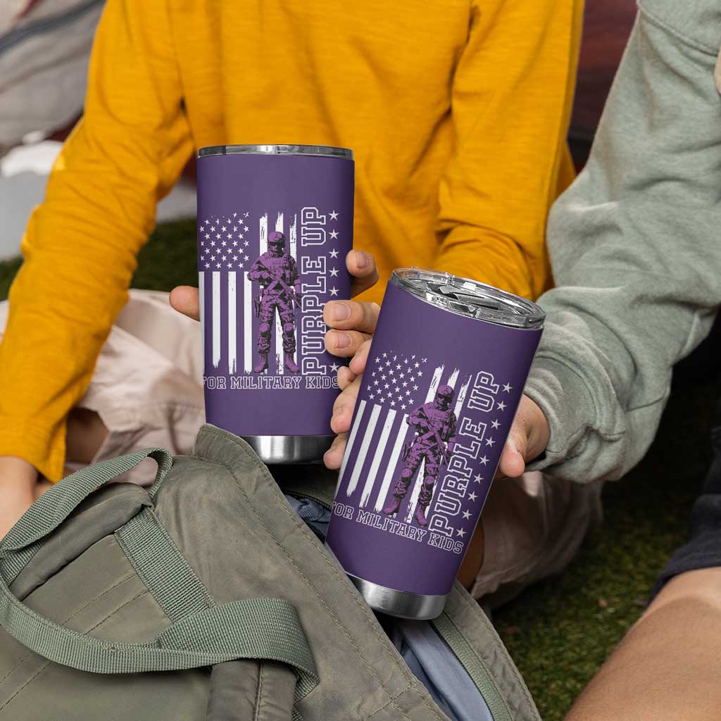 Purple Up For Military Kids Tumbler Cup Military Child Month