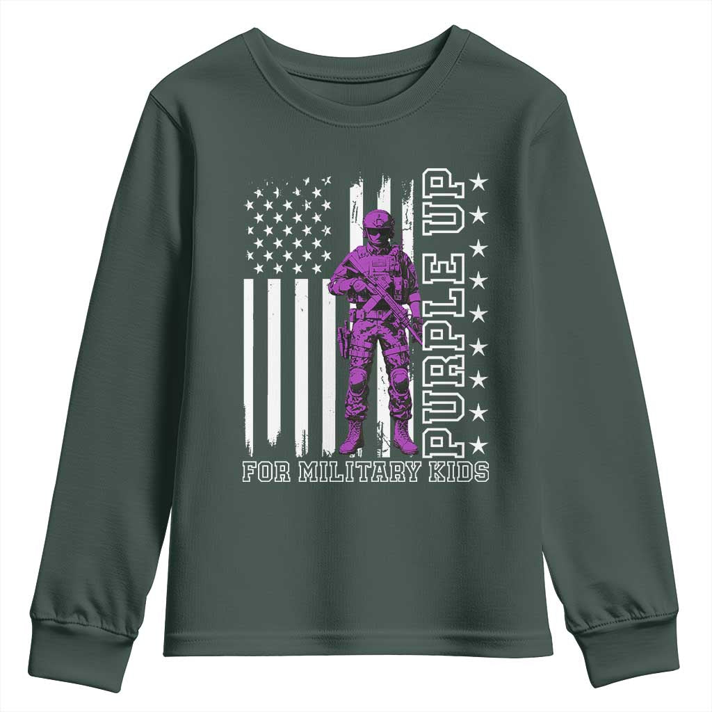 Purple Up For Military Kids Youth Sweatshirt Military Child Month