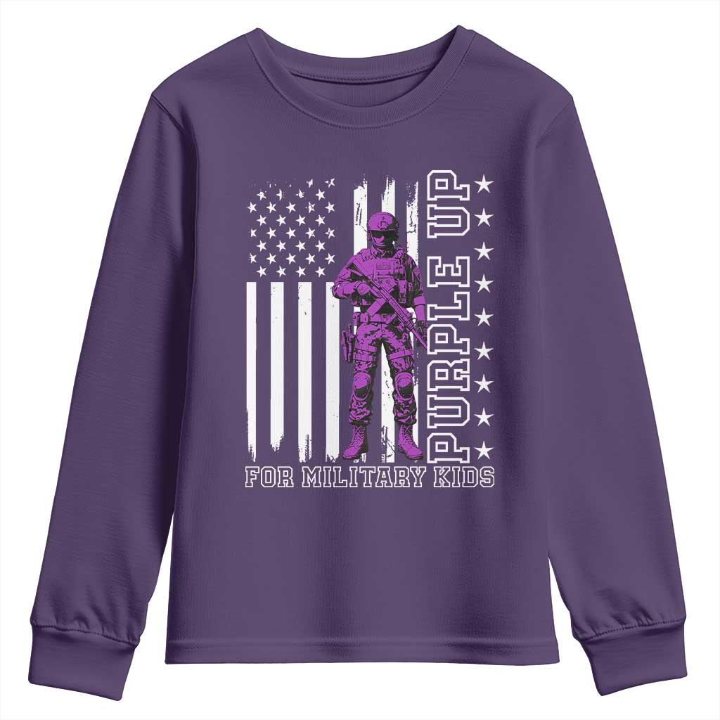 Purple Up For Military Kids Youth Sweatshirt Military Child Month