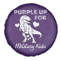 Purple Up For Military Kids Spare Tire Cover Military Child Month Dinosaur