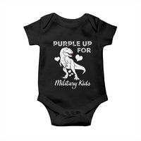 Purple Up For Military Kids Baby Onesie Military Child Month Dinosaur