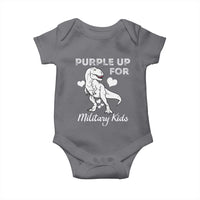 Purple Up For Military Kids Baby Onesie Military Child Month Dinosaur