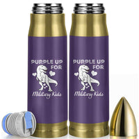 Purple Up For Military Kids Bullet Tumbler Military Child Month Dinosaur