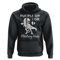 Purple Up For Military Kids Hoodie Military Child Month Dinosaur