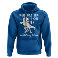 Purple Up For Military Kids Hoodie Military Child Month Dinosaur