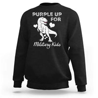 Purple Up For Military Kids Sweatshirt Military Child Month Dinosaur